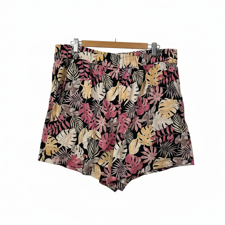 Anko Curve Tropical Viscose Shorts - Size 20
