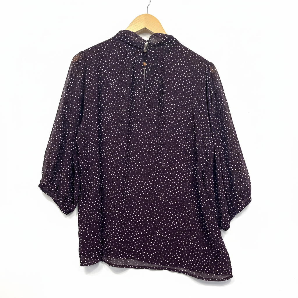 Portmans Navy Spotted Top - Brand Label