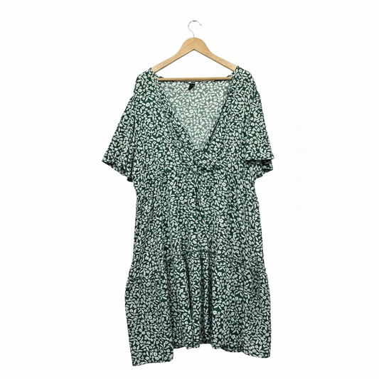 Green floral print dress size XXL