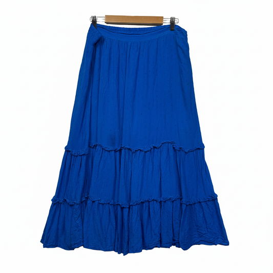 Katies Blue Tiered Maxi Skirt Size 18