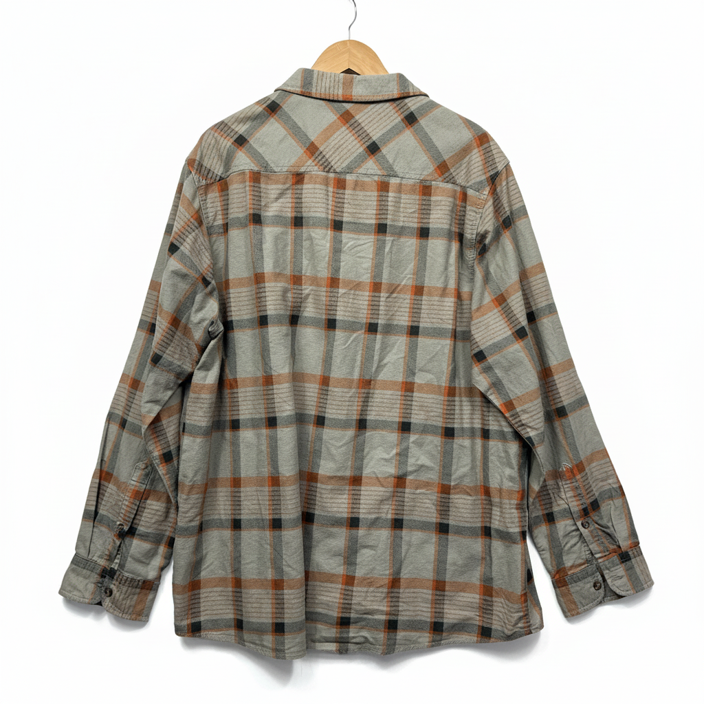 Big Joe multicoloured check shirt back view