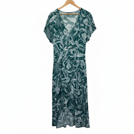 Katies Green Palm Print Top - Size 12