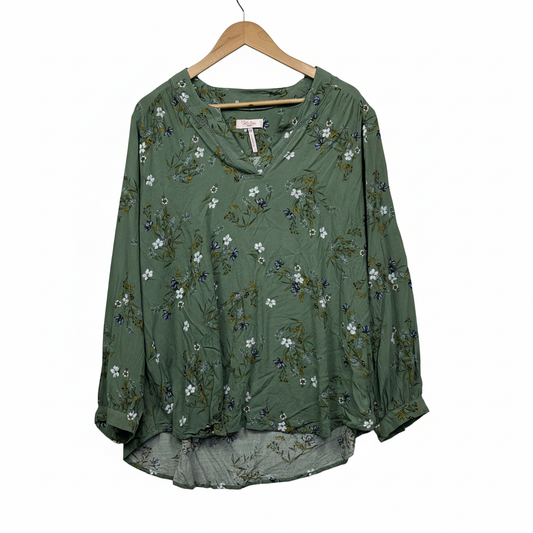 Millers Green Floral Top - Size 20