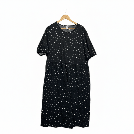Anko Curve Black Polka Dot Dress Size 24