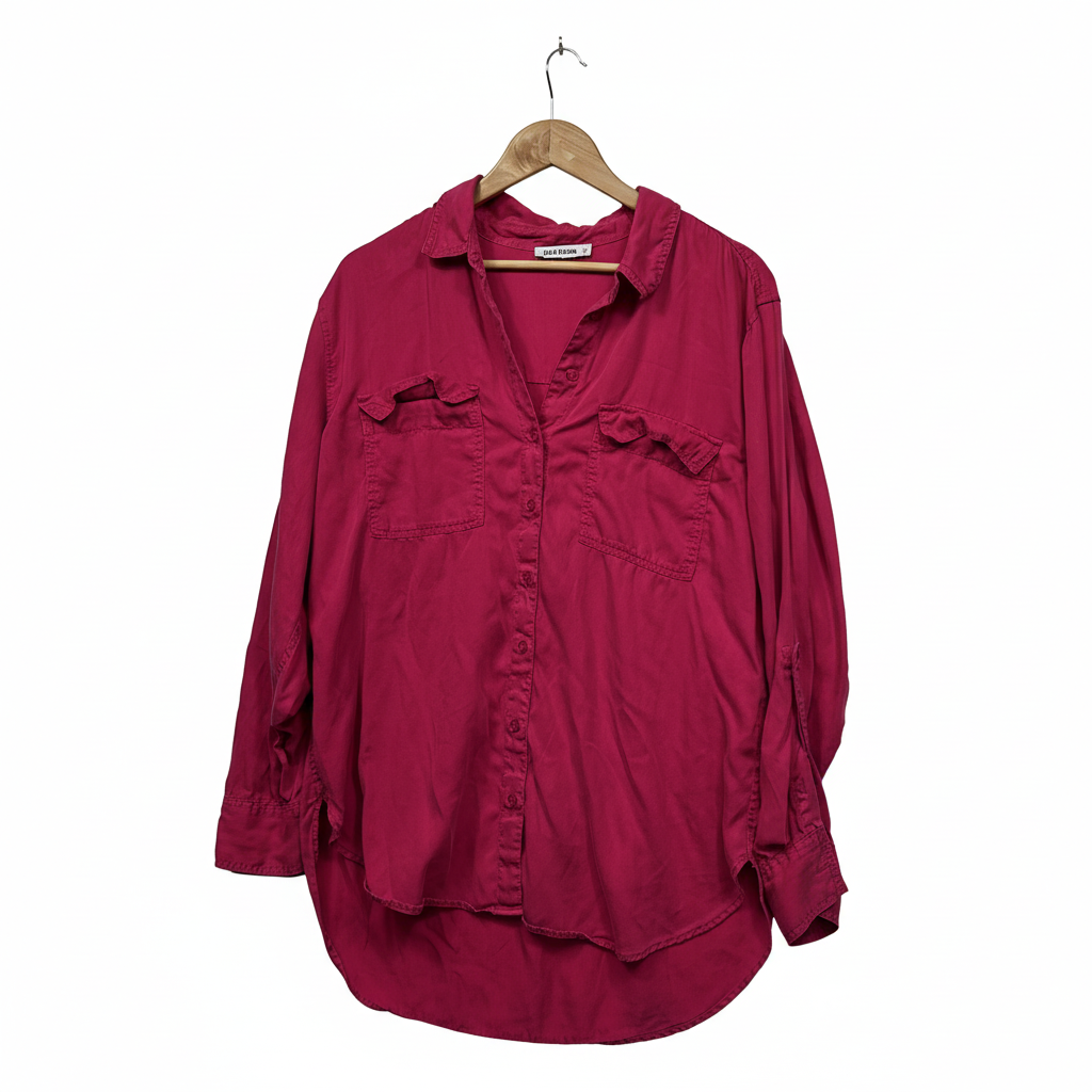 Just Jeans Pink Button Up Shirt - Size 12