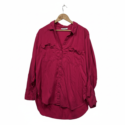 Just Jeans Pink Button Up Shirt - Size 12