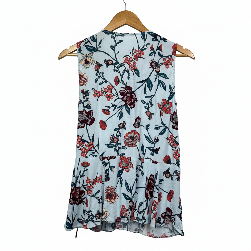 Multicoloured Floral Vest - Size One Size care label