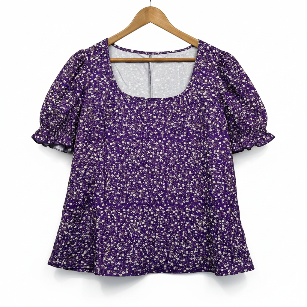Shein Purple Multicoloured Floral Top - Size 0XL