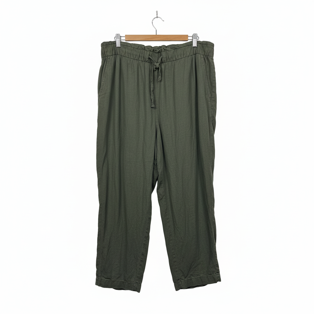 Anko Olive Green Linen Blend Pants - Size 18