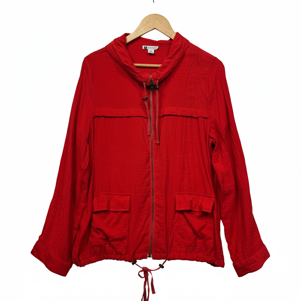 Rockmans Red Lightweight Jacket Top - Size 14