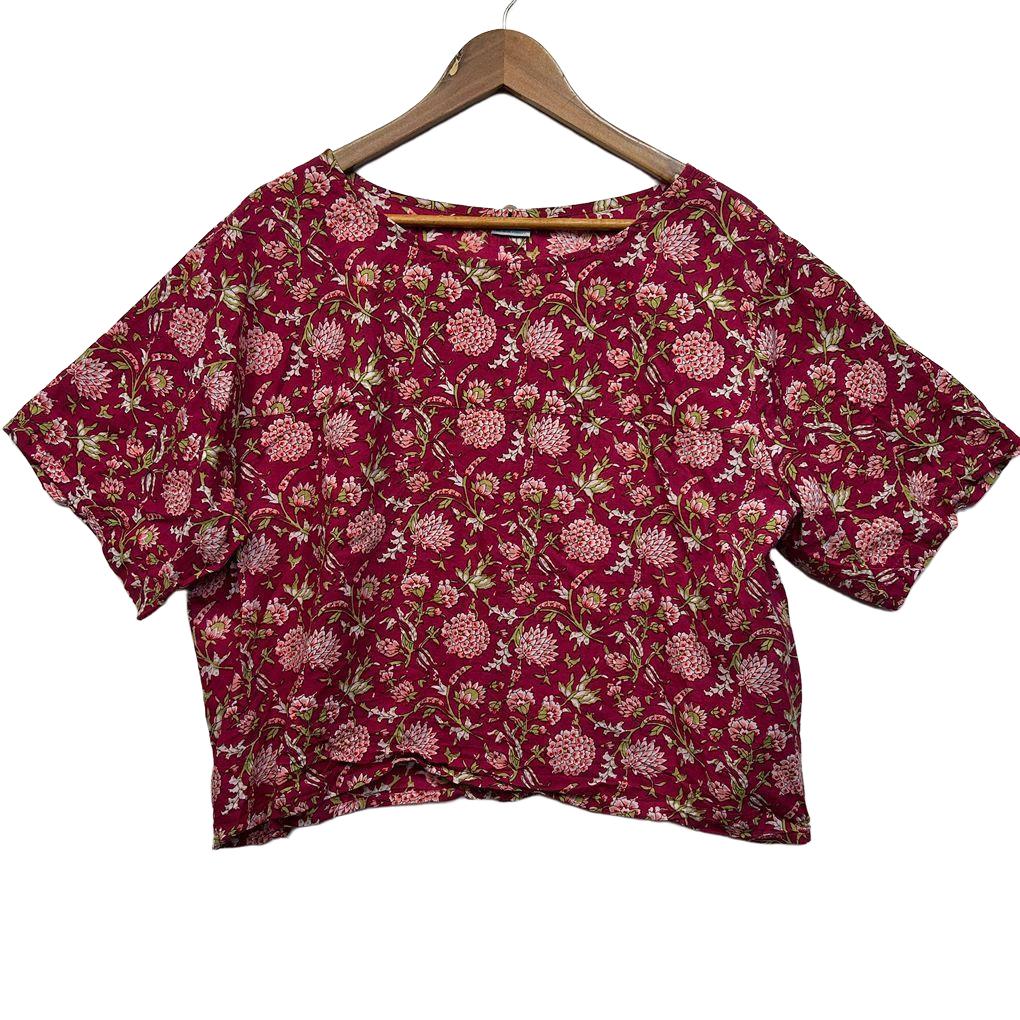 Karma East Pink Cotton  Crop Top - Size 2XL