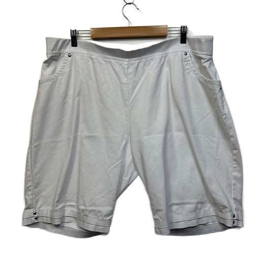 Maggie-T White Cotton Shorts - Size 22