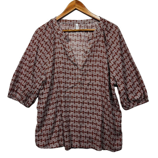 & me Brown Cotton Top - Size 18