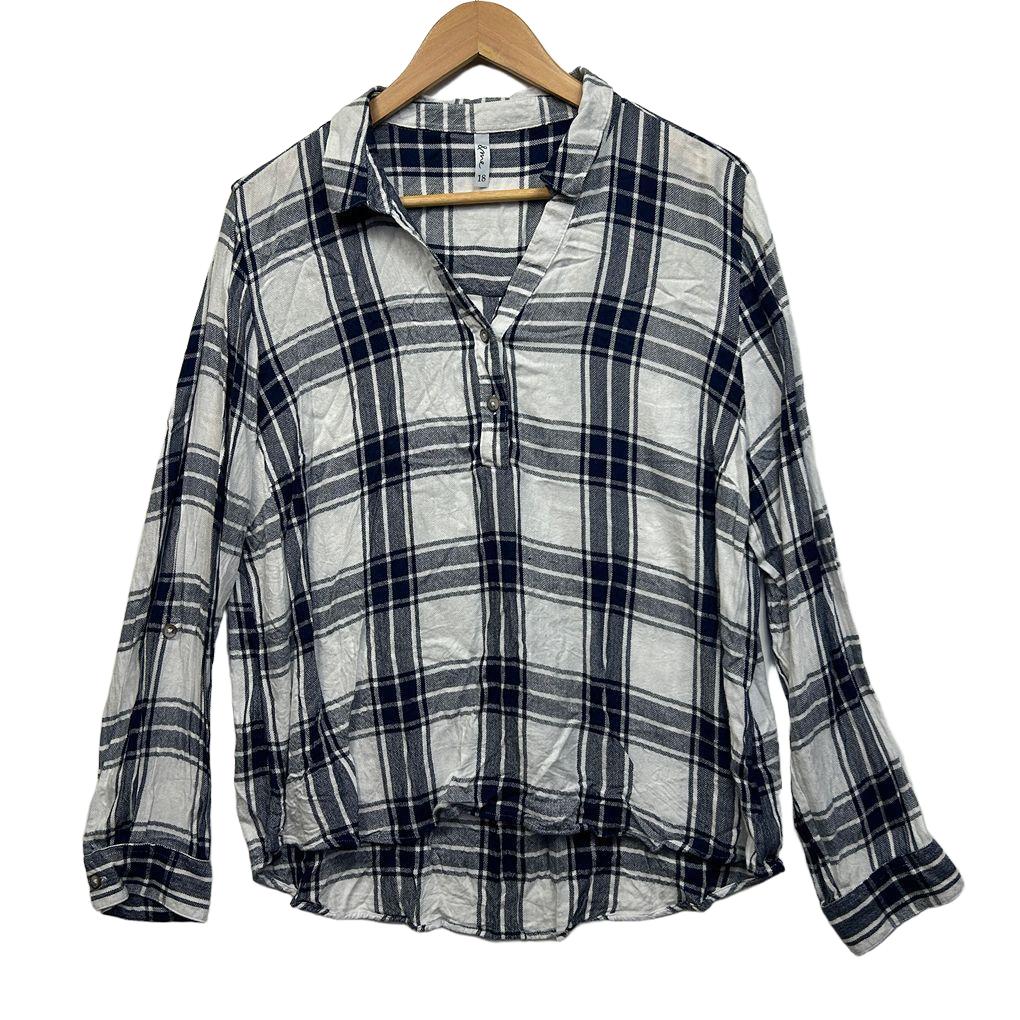 & me Navy Check Shirt - Size 18