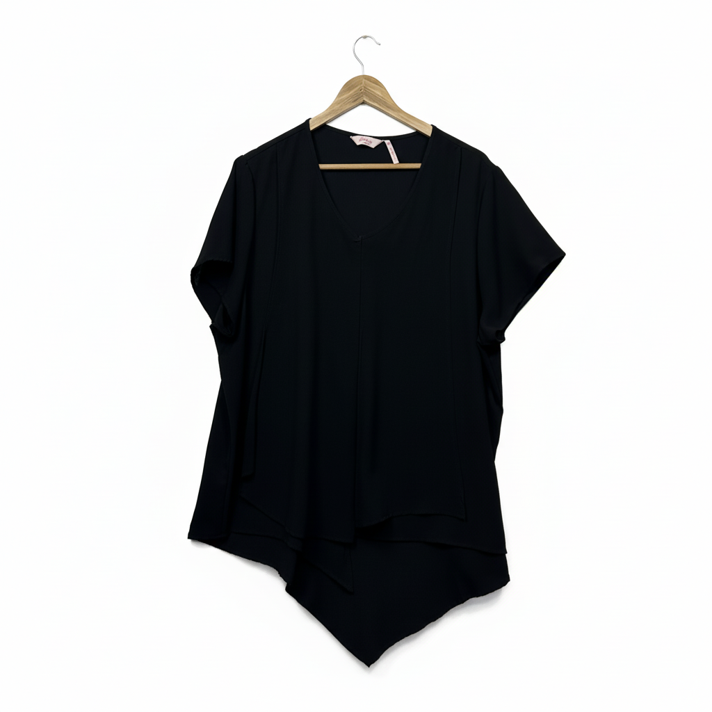 Miller Woman Black Top - White Background