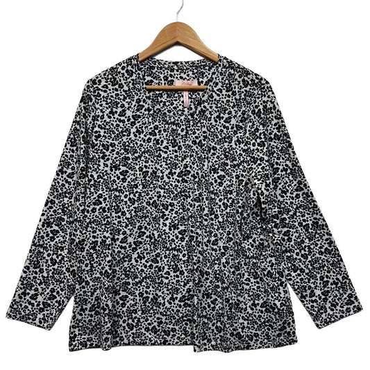 Millers Black and White Animal Print Top - Size 20