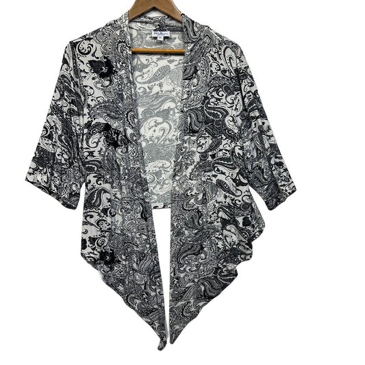 Millers Black and White Paisley Top - Size XL