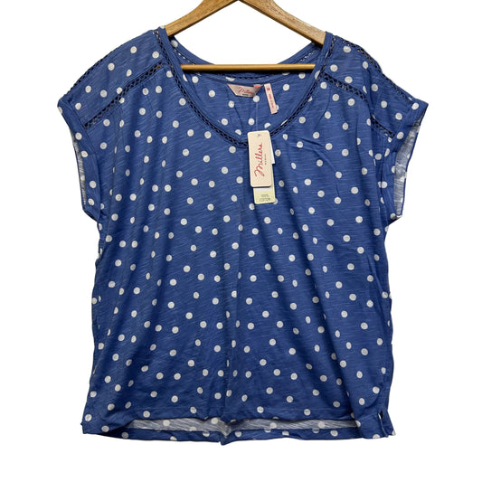 Millers Blue Dot Casual Top - Size 16