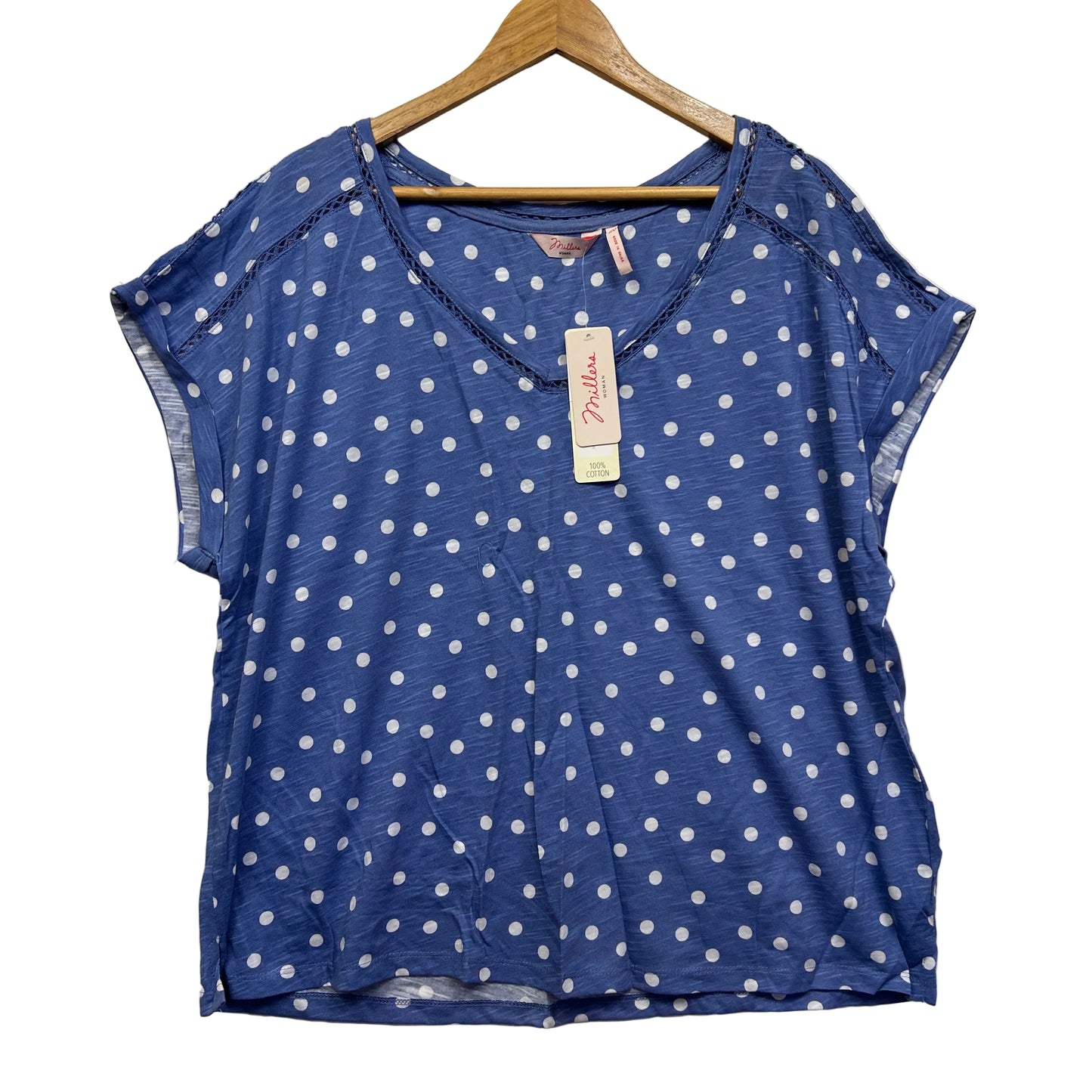 Millers Blue Dot Casual Top - Size 20