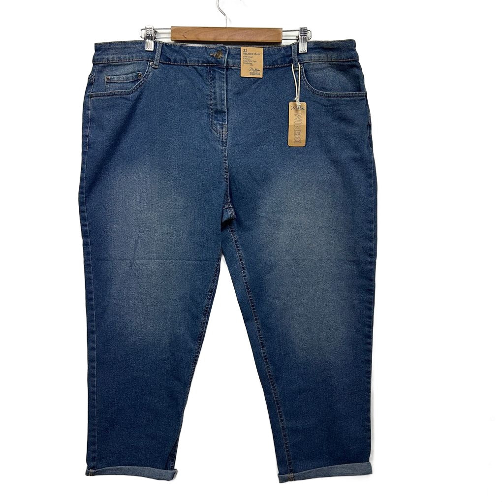 Millers Blue Relaxed Ankle Length Jeans - Size 22