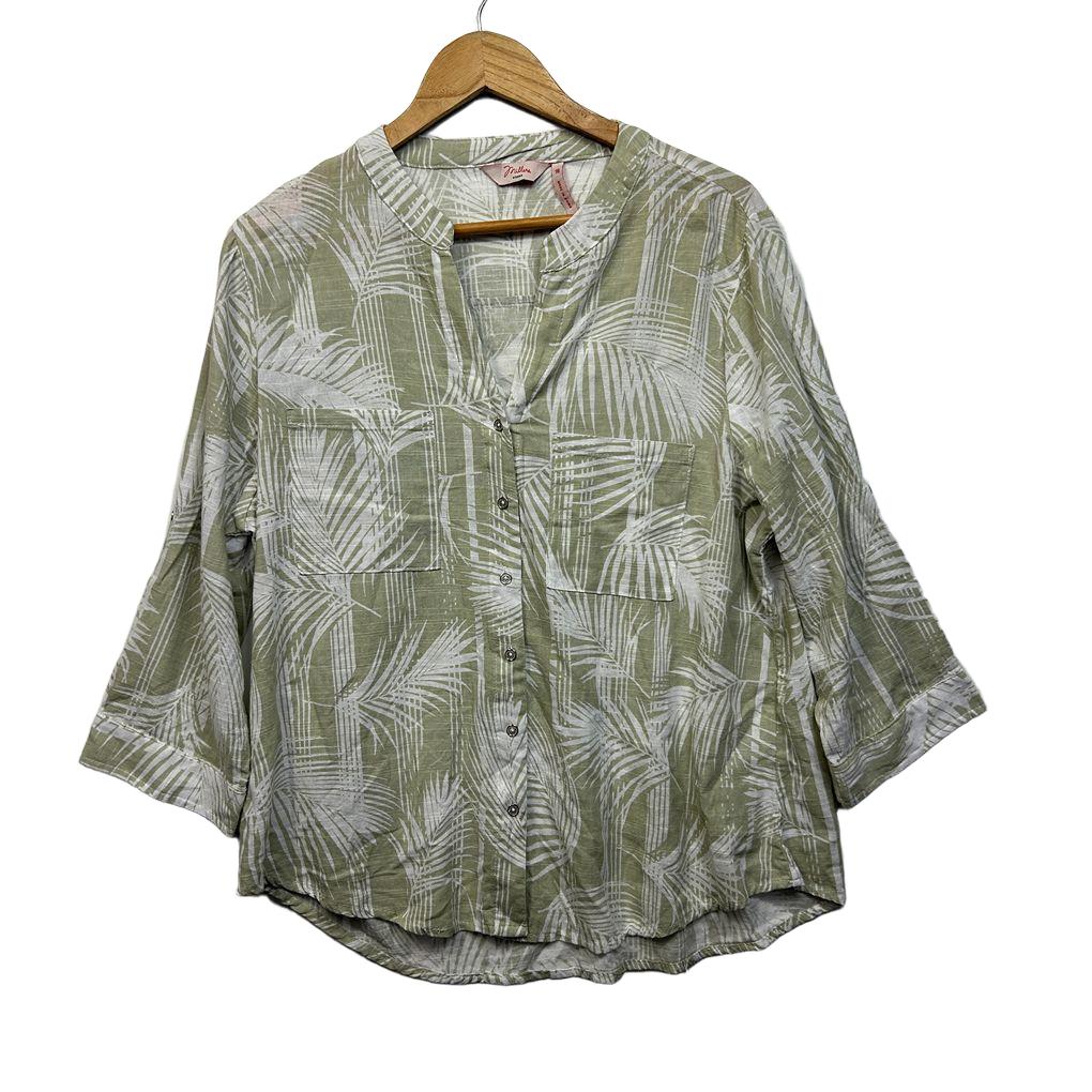 Millers Green Cotton Shirt - Size 18