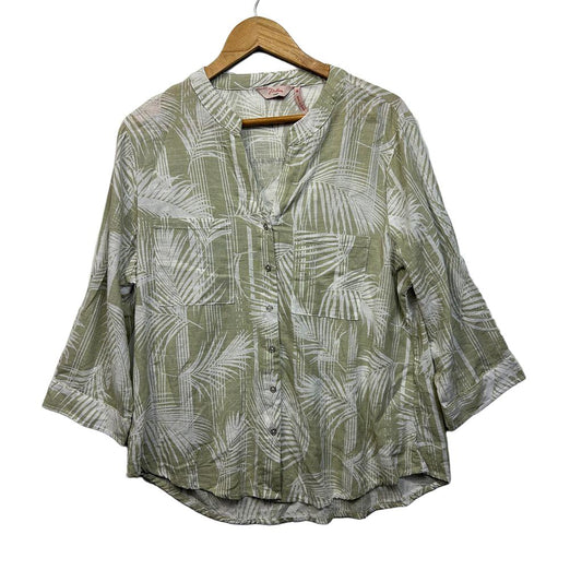 Millers Green Cotton Shirt - Size 18