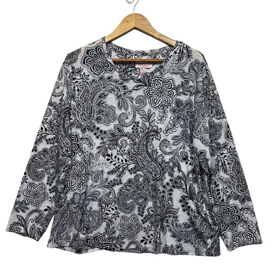 Millers Grey Paisley Top - Size 20