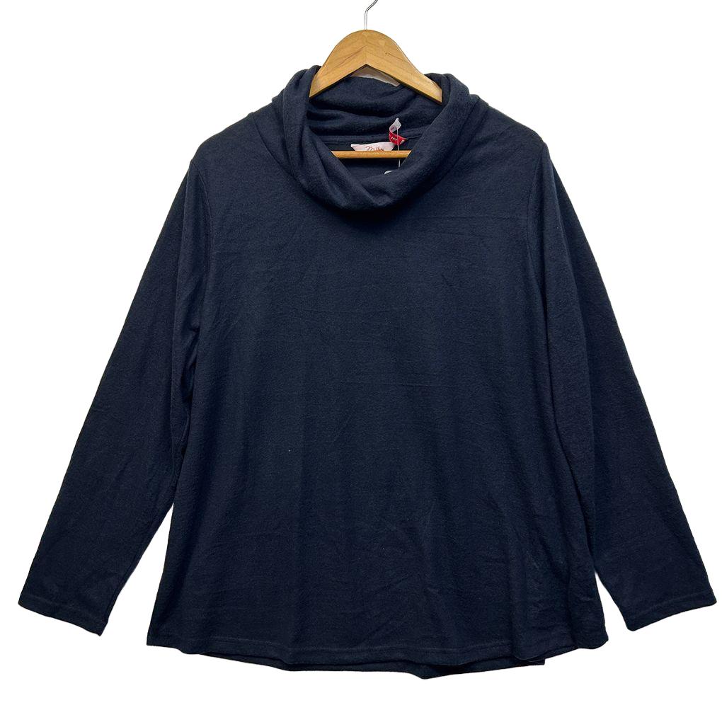 Millers Navy Cowl Neck Top - Size 20
