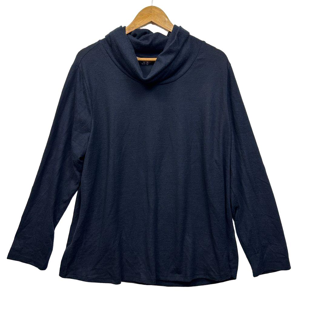 Millers Navy Knit Top - Size 22