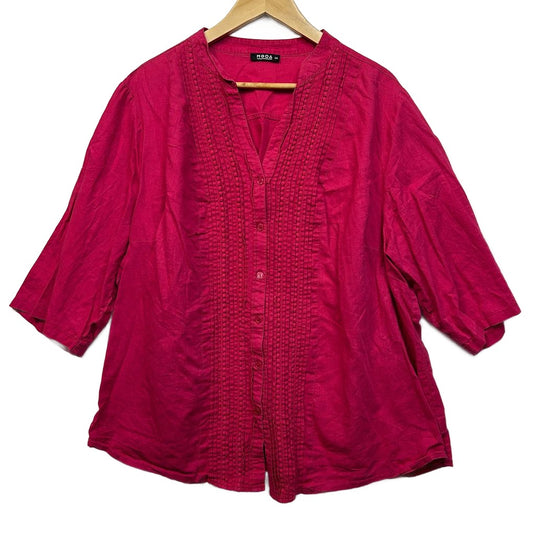 Moda Pink Linen Top - Size 26