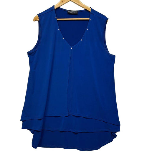 Philosophy Blue Sleeveless Top - Size 18