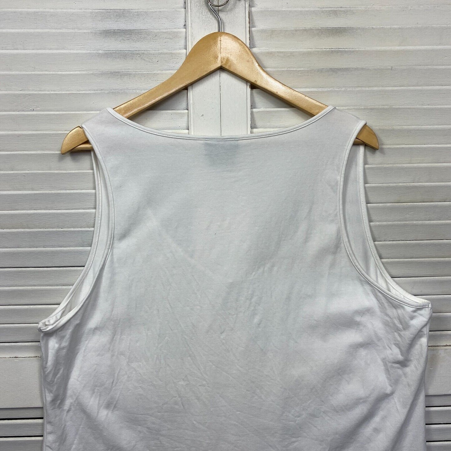 CCX City Chic Tank Top Size 22 XL Plus White Sleeveless