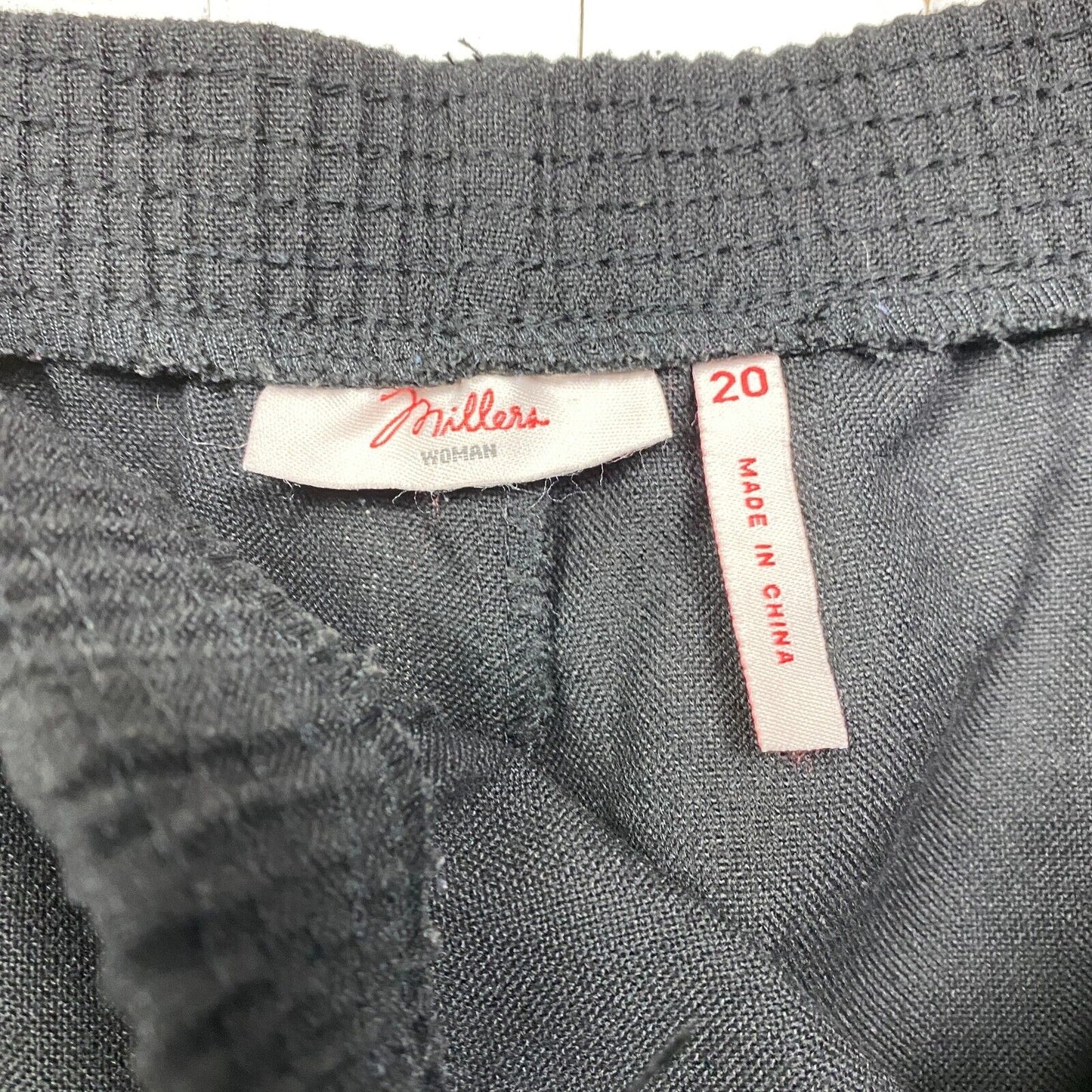 Millers Pants Size 20 Plus Black Pockets Elastic Waist