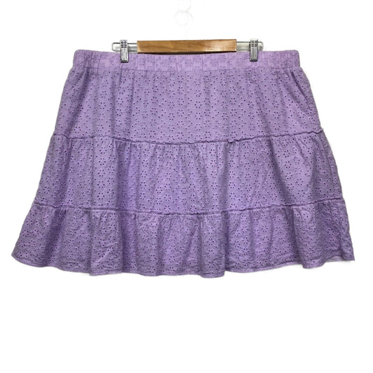 City Chic CCX Skirt Womens 22 Plus XL Purple Preloved