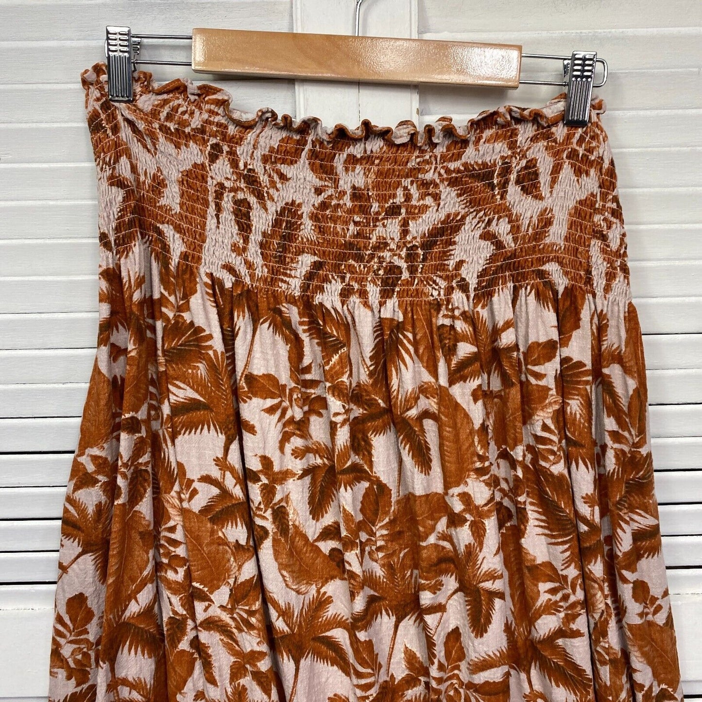 Target Maxi Skirt Size 16 Plus Multicoloured Floral Long Linen Viscose Blend