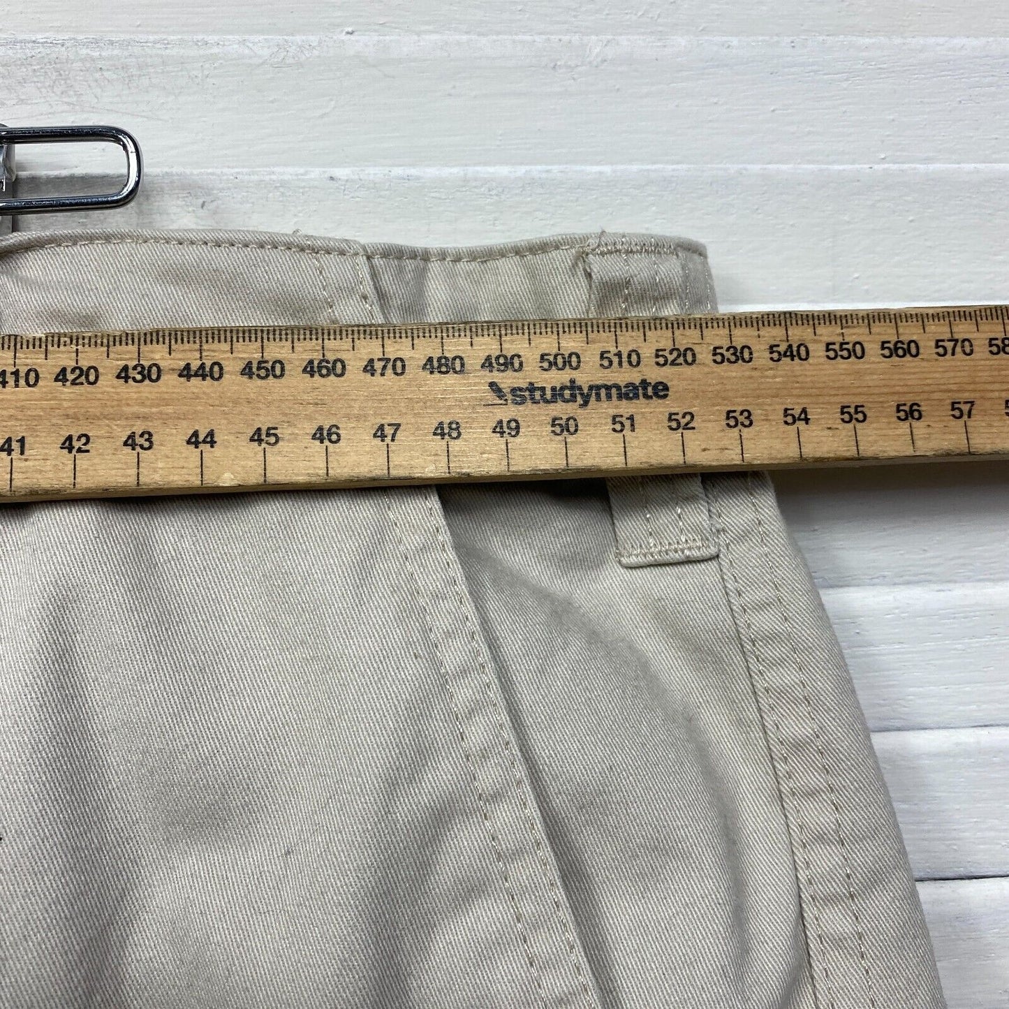 Volcom Shorts Mens 40 Beige Cargo Chino Pockets 100% Cotton Big Tall