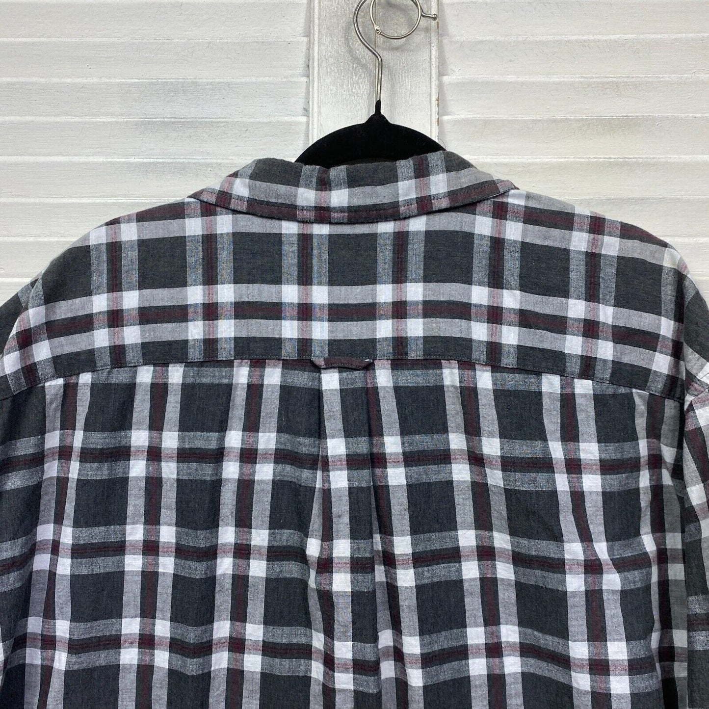 Mr Big Shirt Mens 4XL Plus Grey Short Sleeve Casual Cotton Big & Tall Collared Preloved