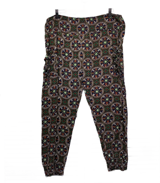 Caroline Morgan Pants Size 14 Boho Multicoloured Preloved