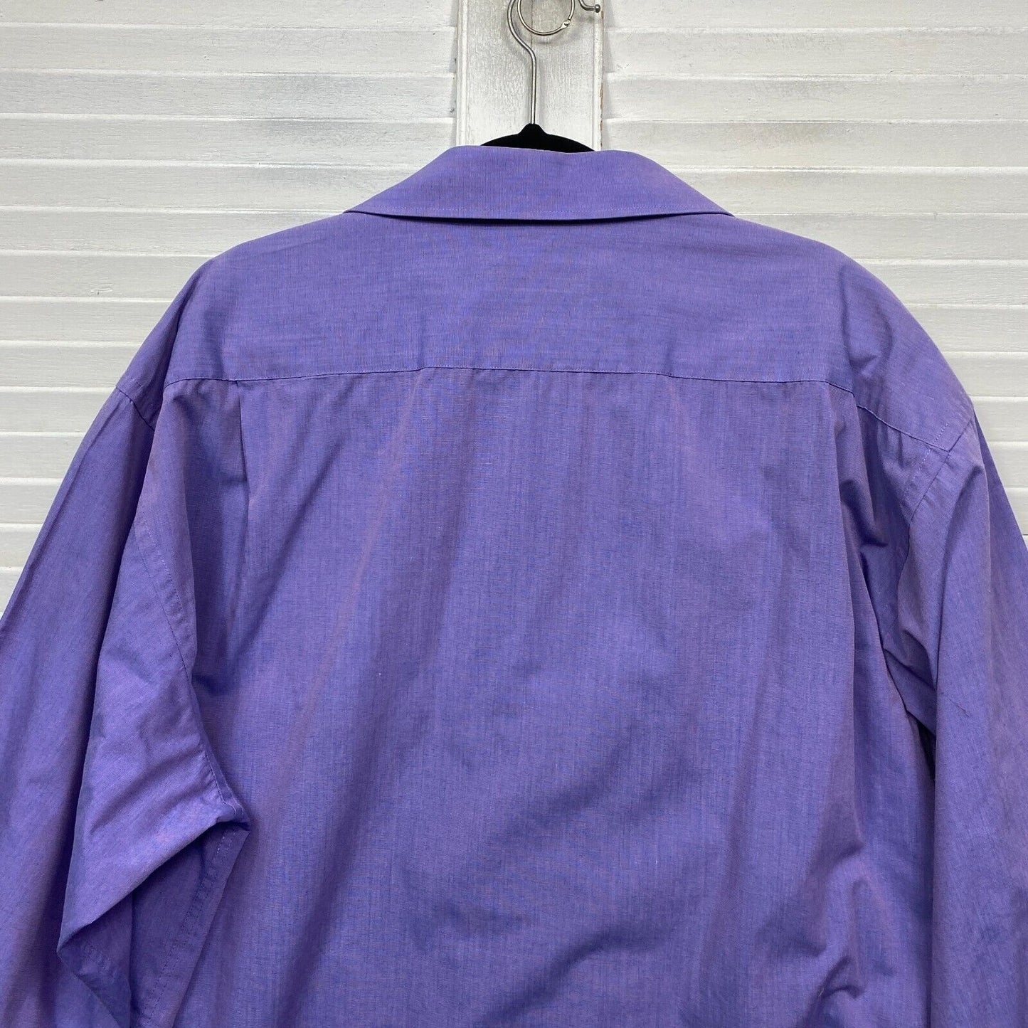 Paramount Shirt Mens 44 Plus Long Sleeve Button Up Purple Cotton Big & Tall