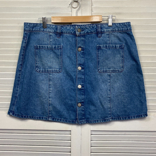 Lily Loves Skirt Womens 18 Denim Blue A-line Mini Short