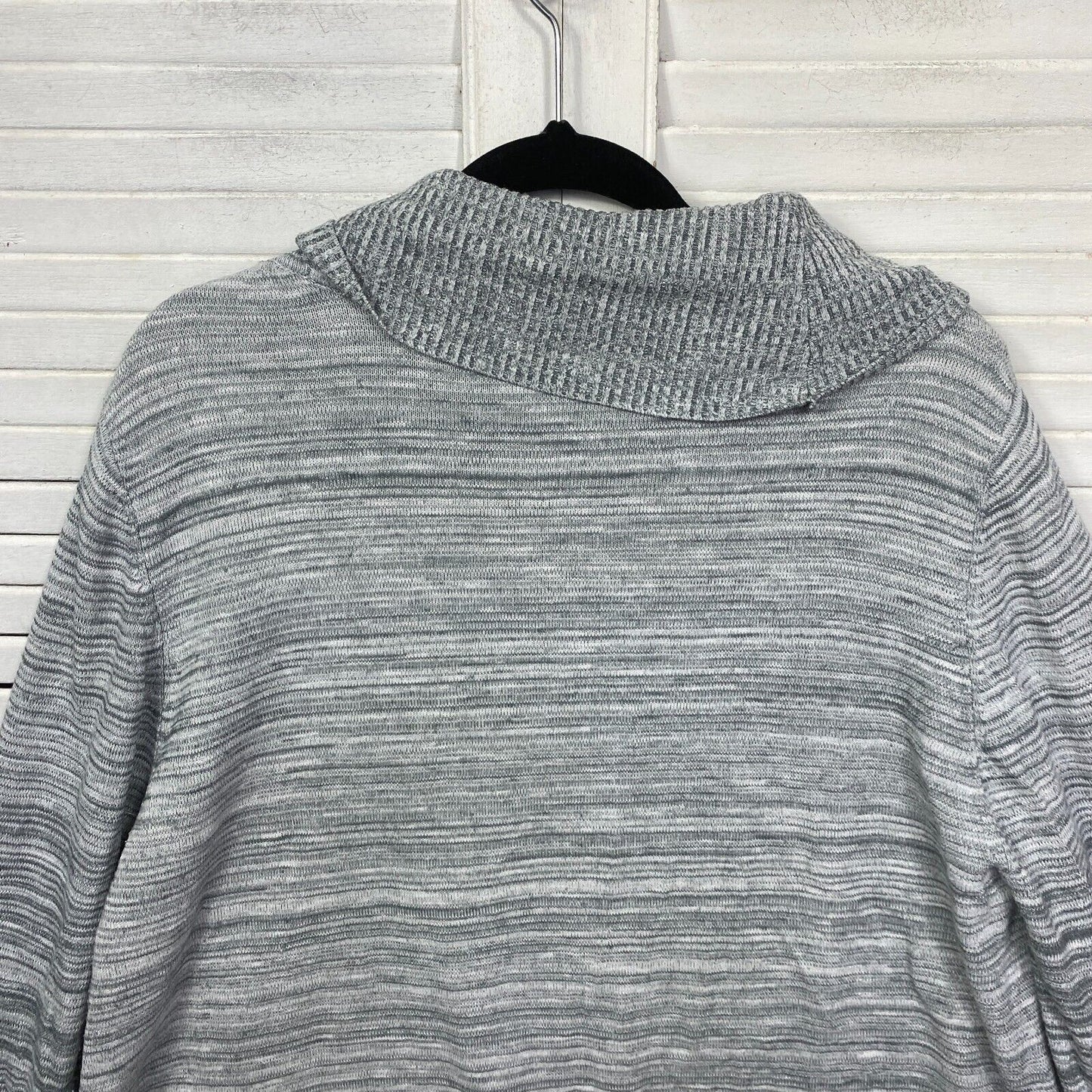 beme Top Womens Medium Plus 18 Grey Long Sleeve Viscose Blend