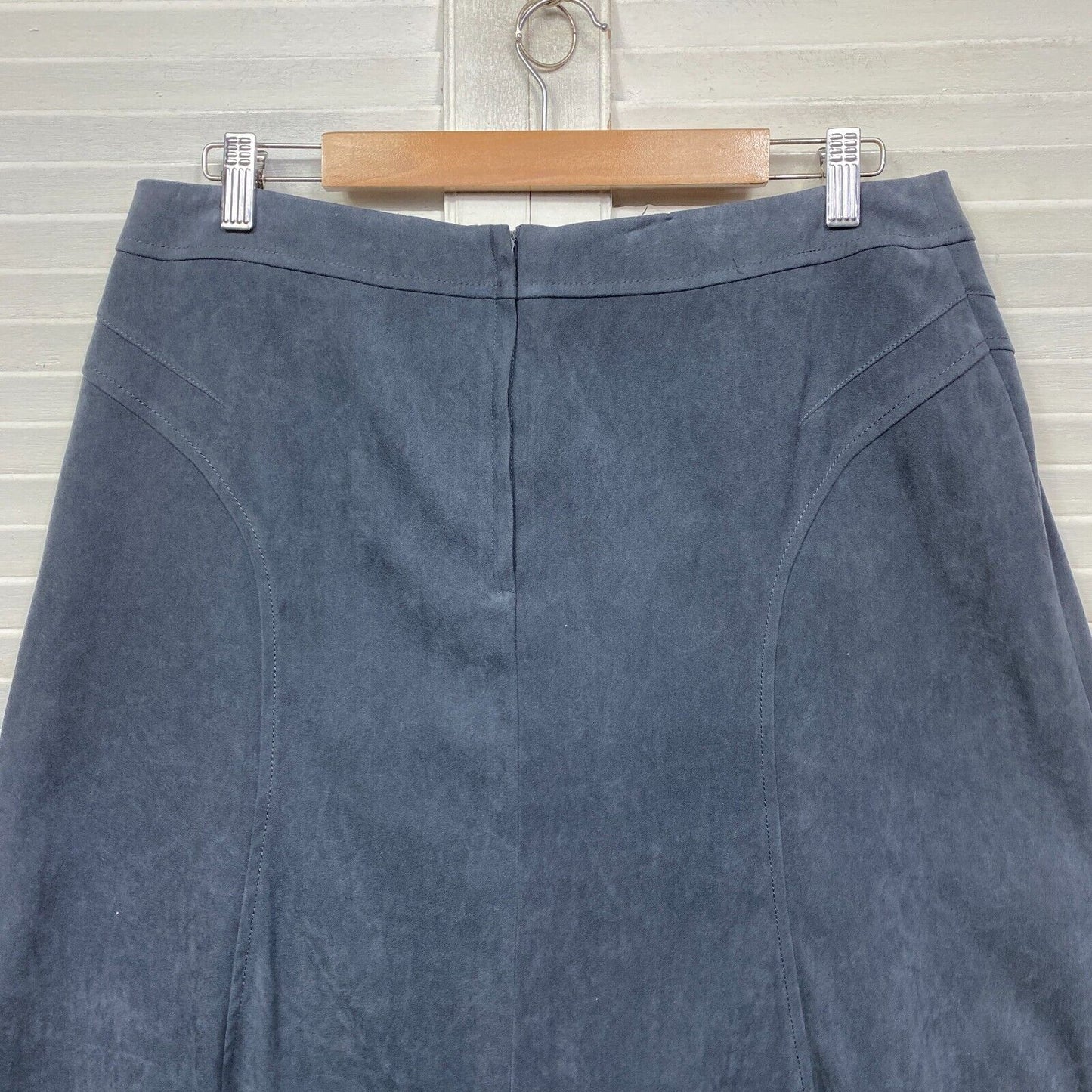 Liz Jordan Skirt Size 14 Grey Midi Length A-line Zip