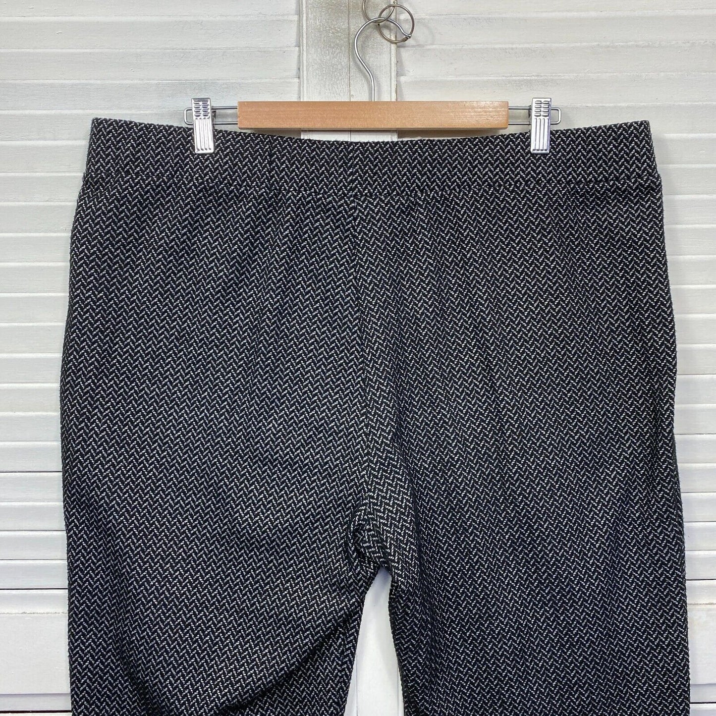 W Lane Pants Size 20 Plus Grey Straight Leg Pull On Viscose Blend