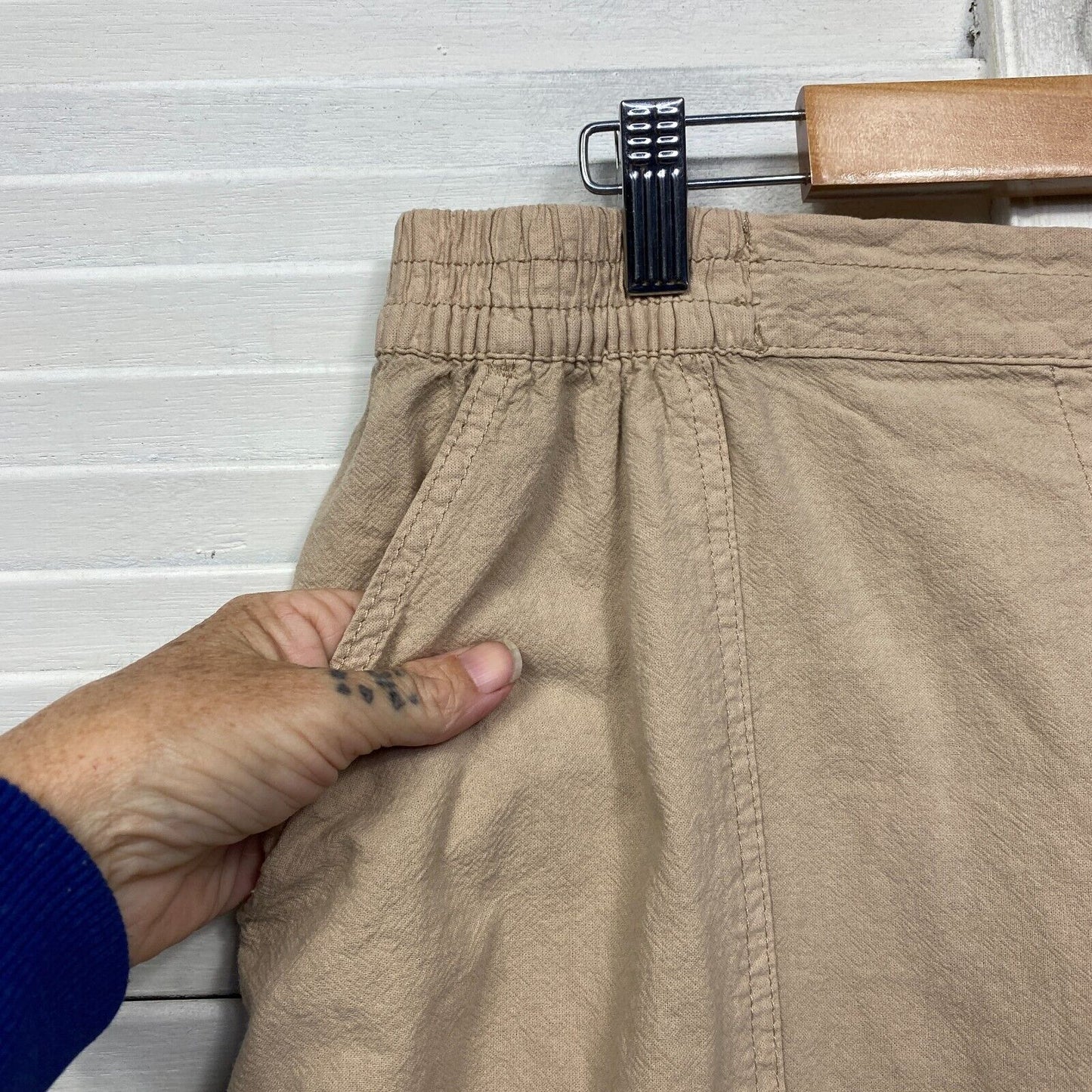 Millers Pants Size 18 Plus Beige Cropped 3/4 Length Pockets New