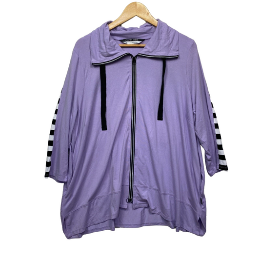 Taking Shape Jacket Jumper 18 Plus Purple Activewear Zip Up Pockets Preloved