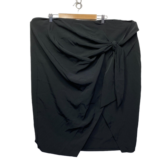 River Island Skirt Size 28 Plus Black Pencil Straight Preloved