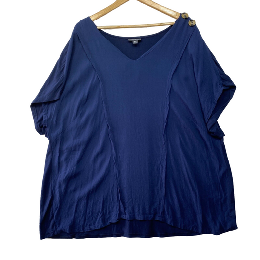 Autograph Top 30 Plus Blue Short Sleeve Casual Preloved