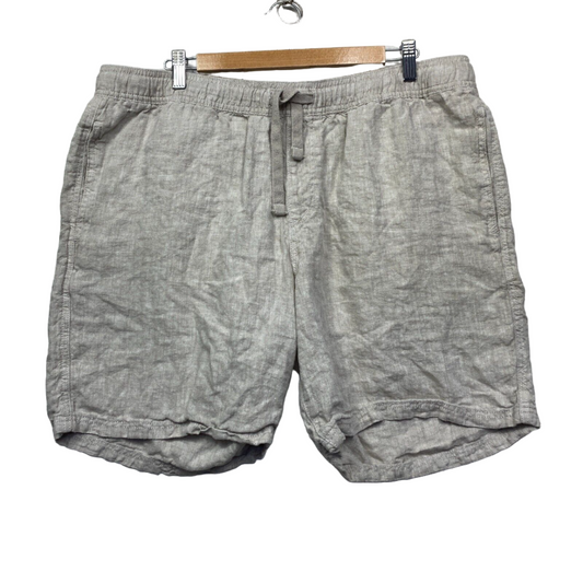 Target Linen Shorts Mens 2XL Beige Pockets Drawstring Casual Preloved