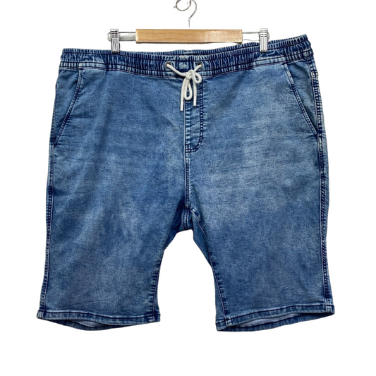 Target Denim Shorts Mens Size 6XL Blue Big & Tall Pockets Drawstring Waist Preloved