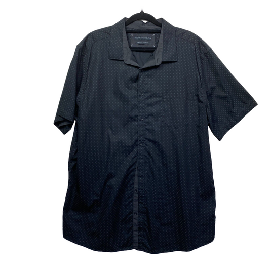 Target Mens Shirt Size 3XL Plus 47/48 Black Short Sleeve Big Tall Preloved